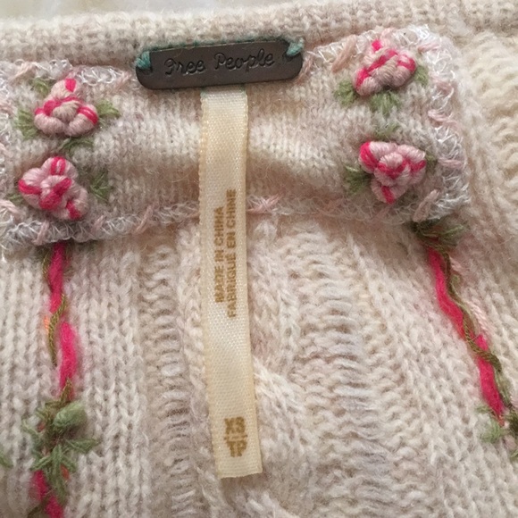 Free People flower detailing wool tunic sweater - Picture 5 of 5